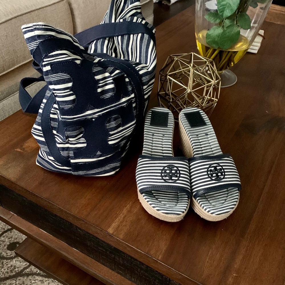 AuthenticTory Burch shoes and tote